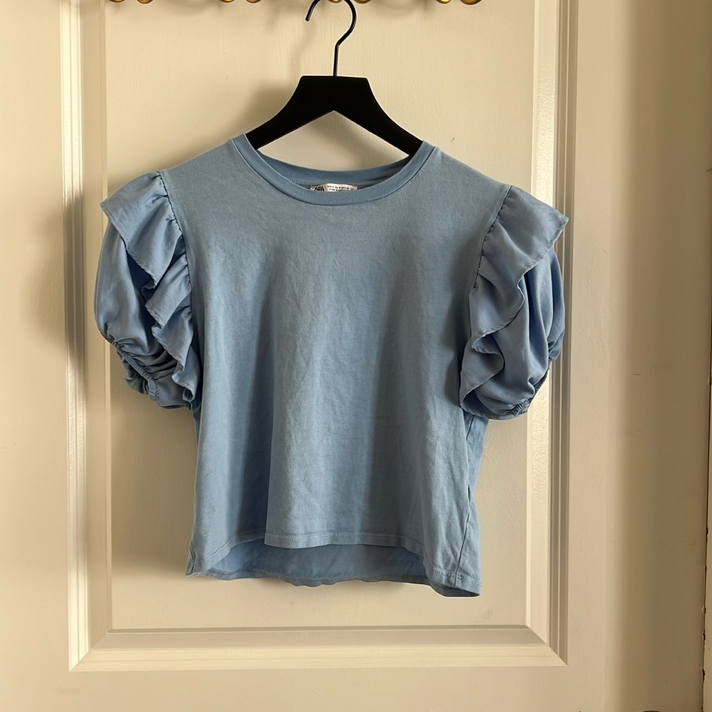 Zara blue blouse